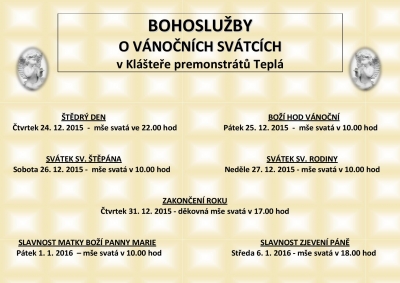 Bohoslužby o vánočních svátcích